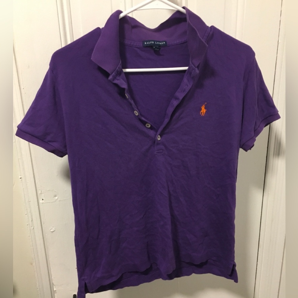 Ralph Lauren Women's Purple Polo Tee